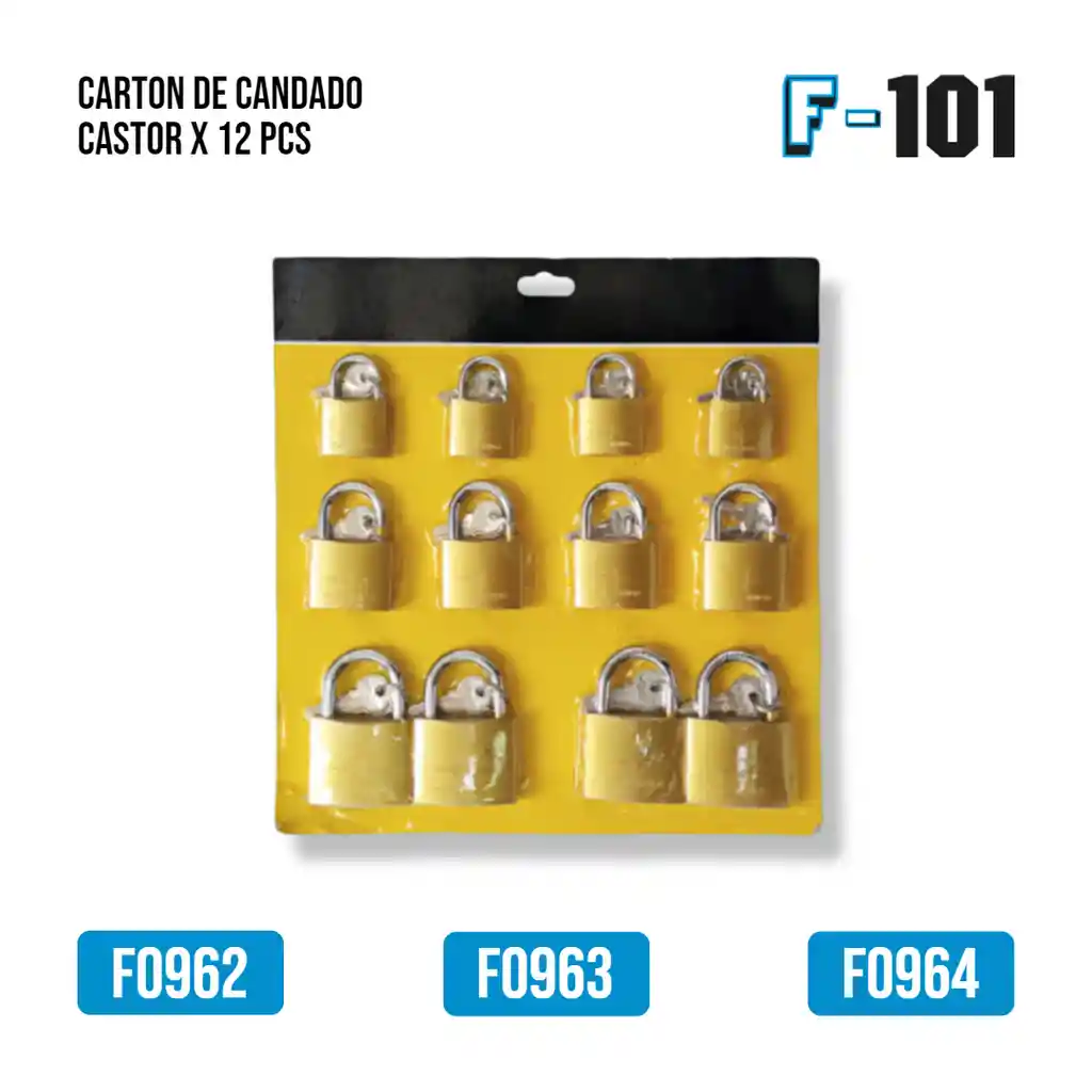 Carton De Candado Importado 30/40/50 X 12 Pcs