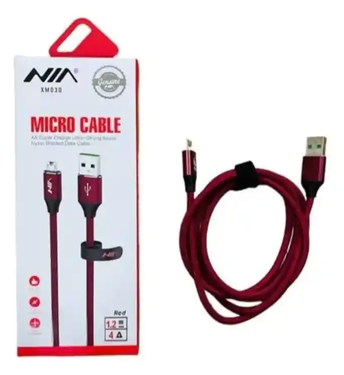 Cable De Carga Y Datos Nia Cordon Xm-030 1,2 Mt