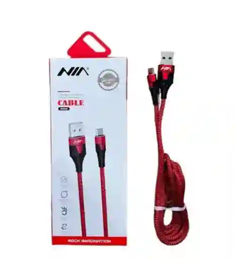 Cable De Carga Y Datos Nia V8 Cordon Xm-018 1,2 Mt