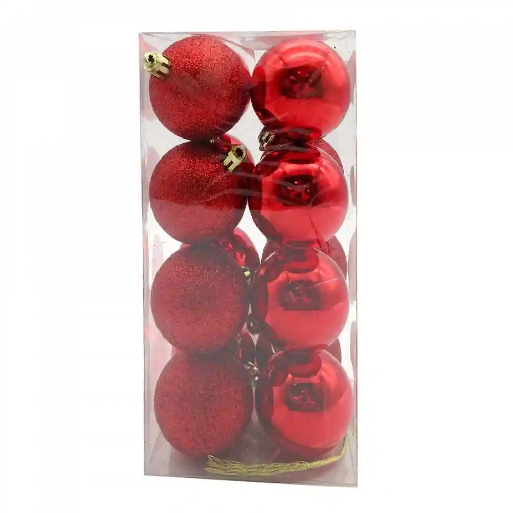 Bolas Navideñas Rojo 16pzs 5cm Expressions