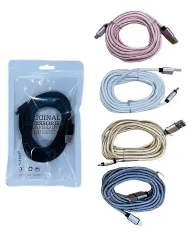 Cable V8 3 Mts Cordon T-1 Android Para Celulares Y Más