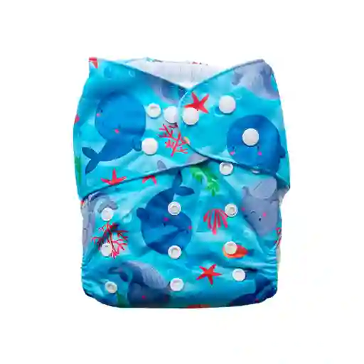 Pañal De Tela Ecológico Para Bebés Azul - Océano