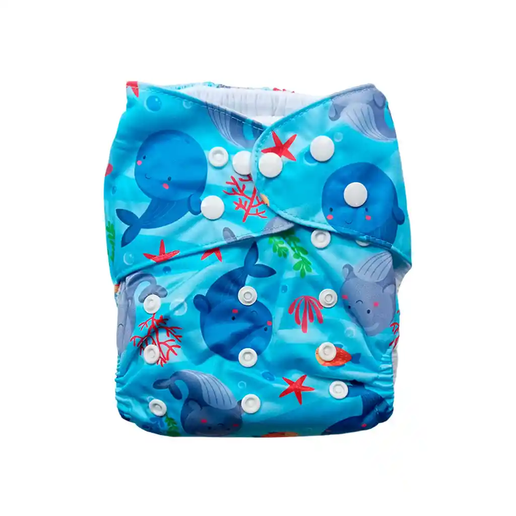 Pañal De Tela Ecológico Para Bebés Azul - Océano