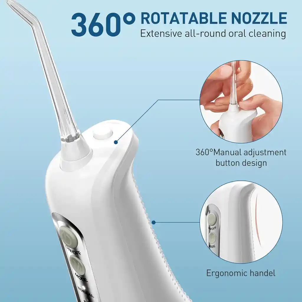 Zpn Irrigador Dental De Agua Inalámbrico Blanco