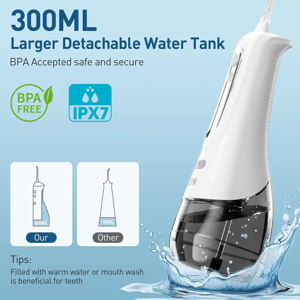 Zpn Irrigador Dental De Agua Inalámbrico Blanco