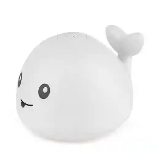 Juguete De Baño Flotante Con Luz Y Aspersor De Agua En Diseño De Ballena Colores Neutros Blanco