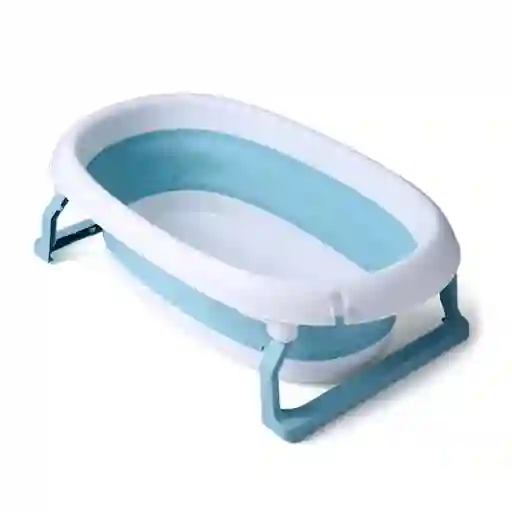 Bañera Plegable Ovalada, Con Tapón Para Agua, Durable Y De Gran Tamaño Azul