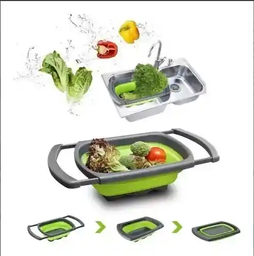 Colador Plegable De Para Verduras Escurridor De Cocina