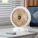 Ventilador De Escritorio Recargable, Mini Ventilador De Mesa Con Luces De Colores, Potente Ventilador Eléctrico Con 3 Velocidades De Viento Ajustables, Ventilador Usb Portátil