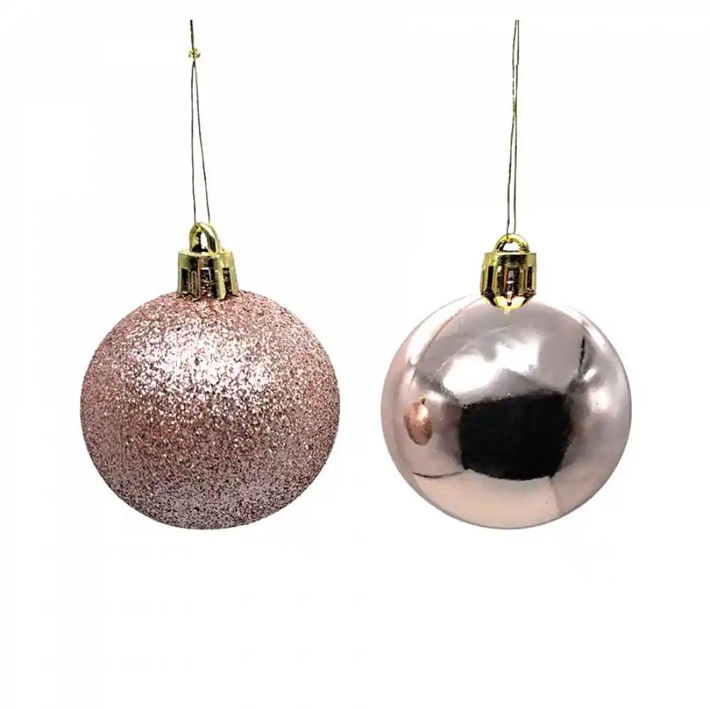 Bolas Navideñas Rose Gold 16pzs 5cm Expressions