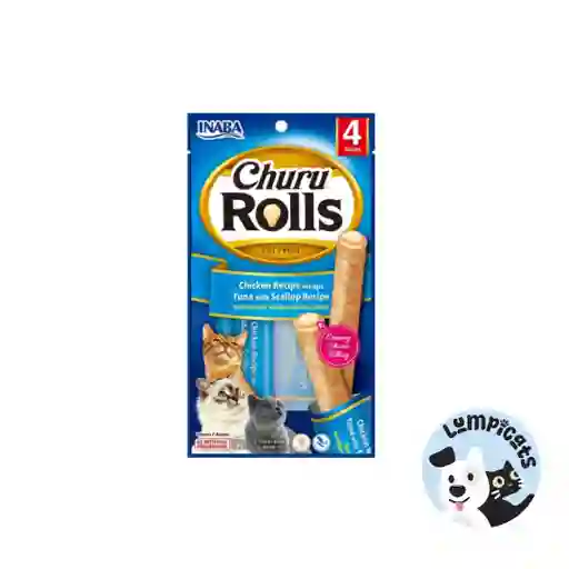 Inaba Cat Snack Churu - Rolls 4p 40 Gr Alimento Húmedo Para Gatos