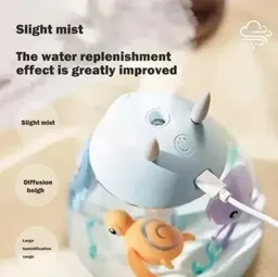 Difusor Diseño Pecera Con Luz Humificador + Esencia