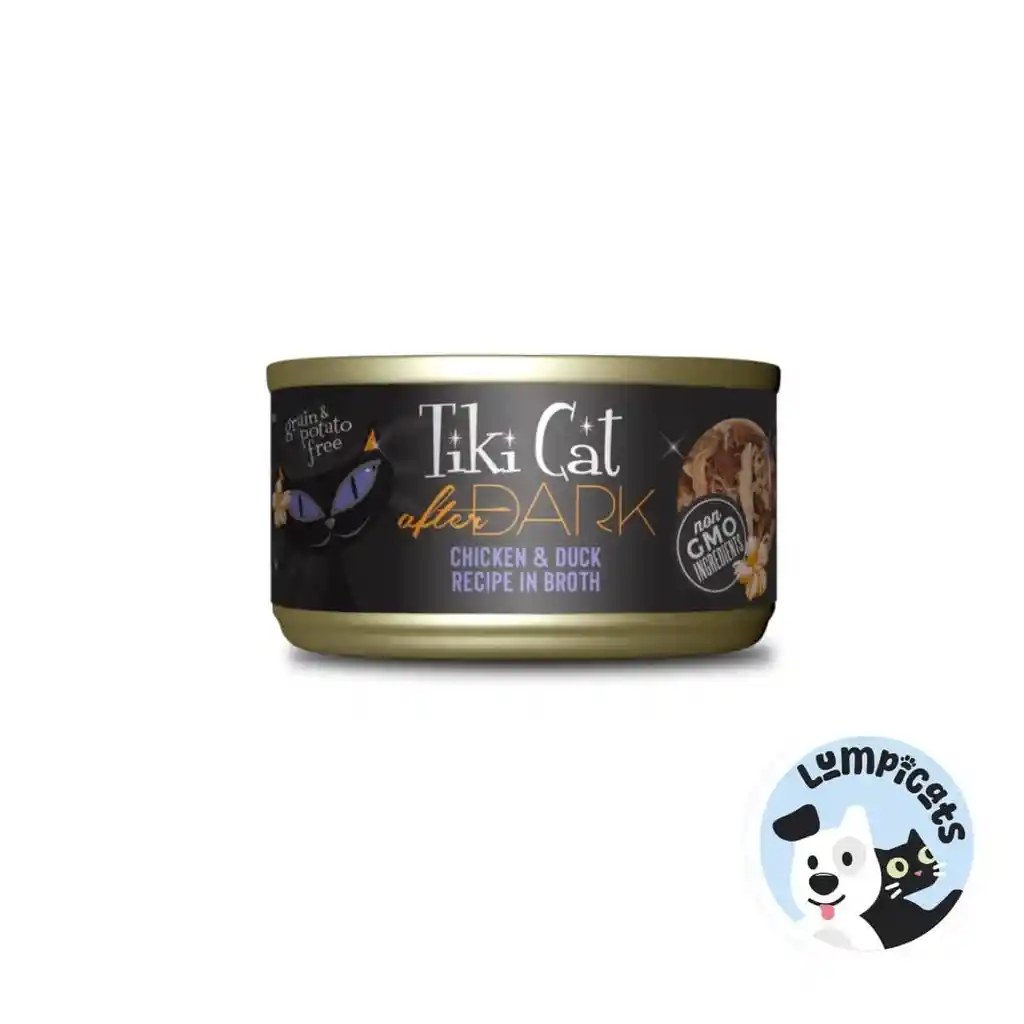 Tiki Cat After Dark - Pollo Y Pato En Caldo - 80 Gr - Lata Alimento Húmedo Para Gatos