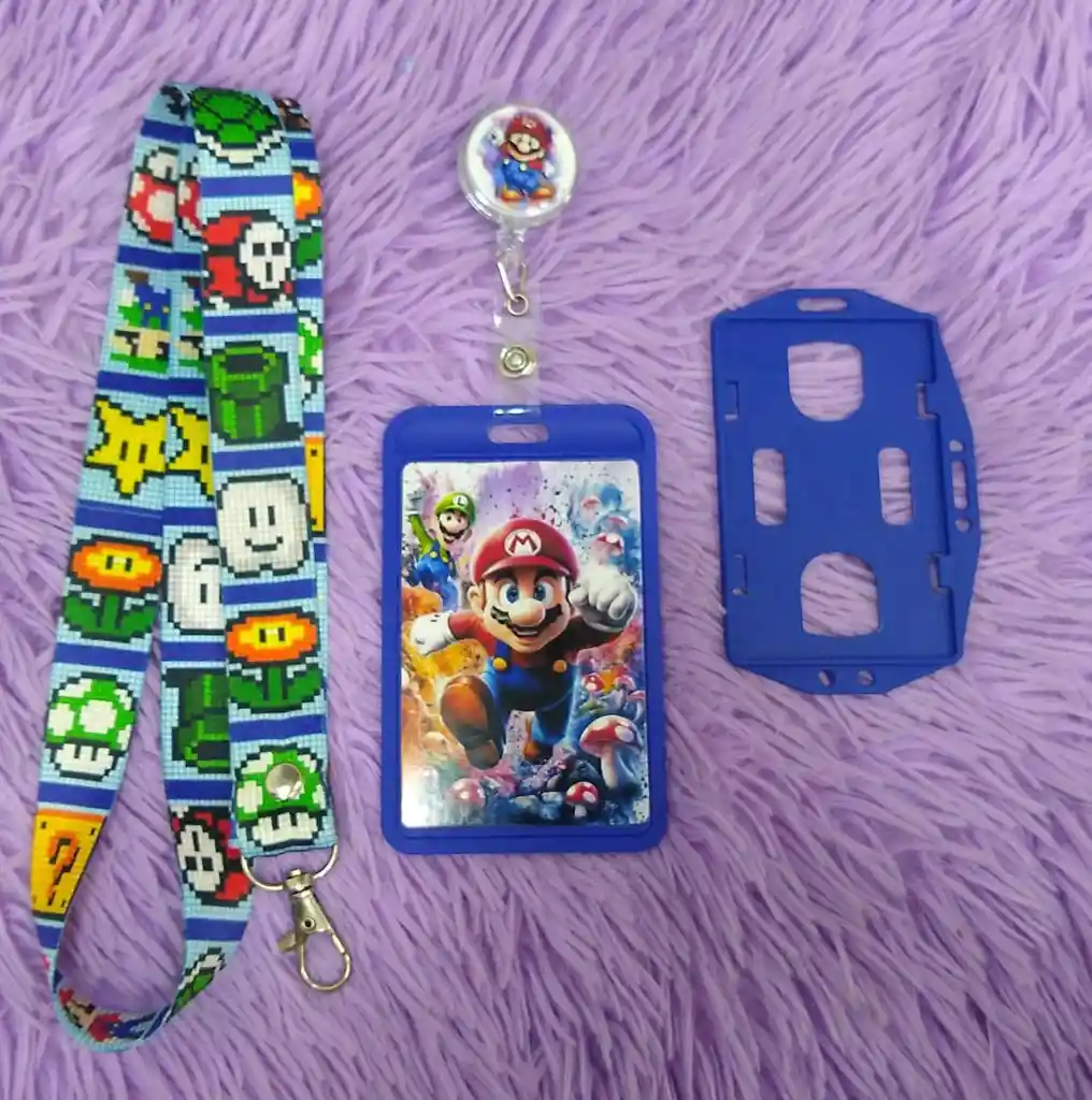 Combo Porta Carnet Mario Bross