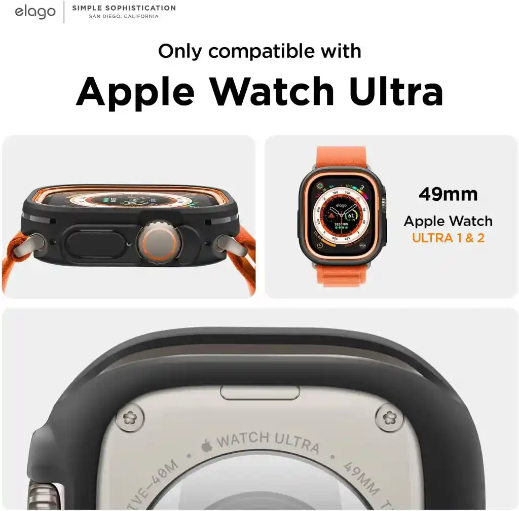 Estuche Dúo Para Apple Watch Ultra 1 / 2 Elago En Negro