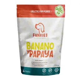 Funkies - Galletas Naturales Para Perro Sabor Banano Y Papaya