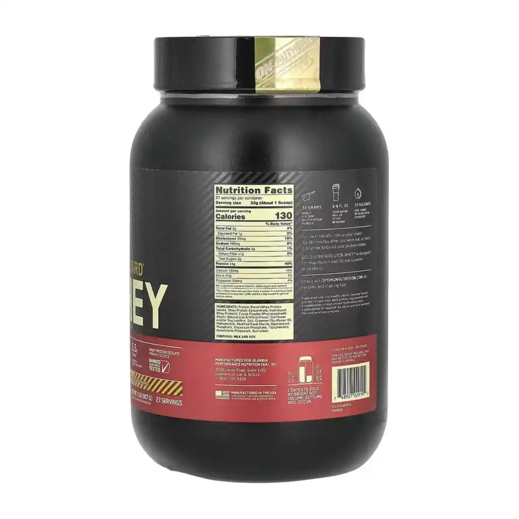 Whey Gold Standard 2lb - Optimum Nutrition - Chocolate