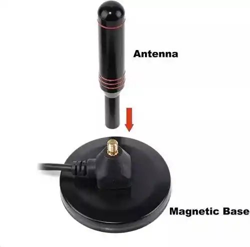 Antena Digital Tdt Con Base Magnética Y Cable De 5m