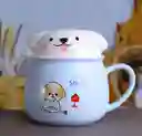 Mug Pocillo Perritos Con Tapa