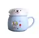 Mug Pocillo Perritos Con Tapa