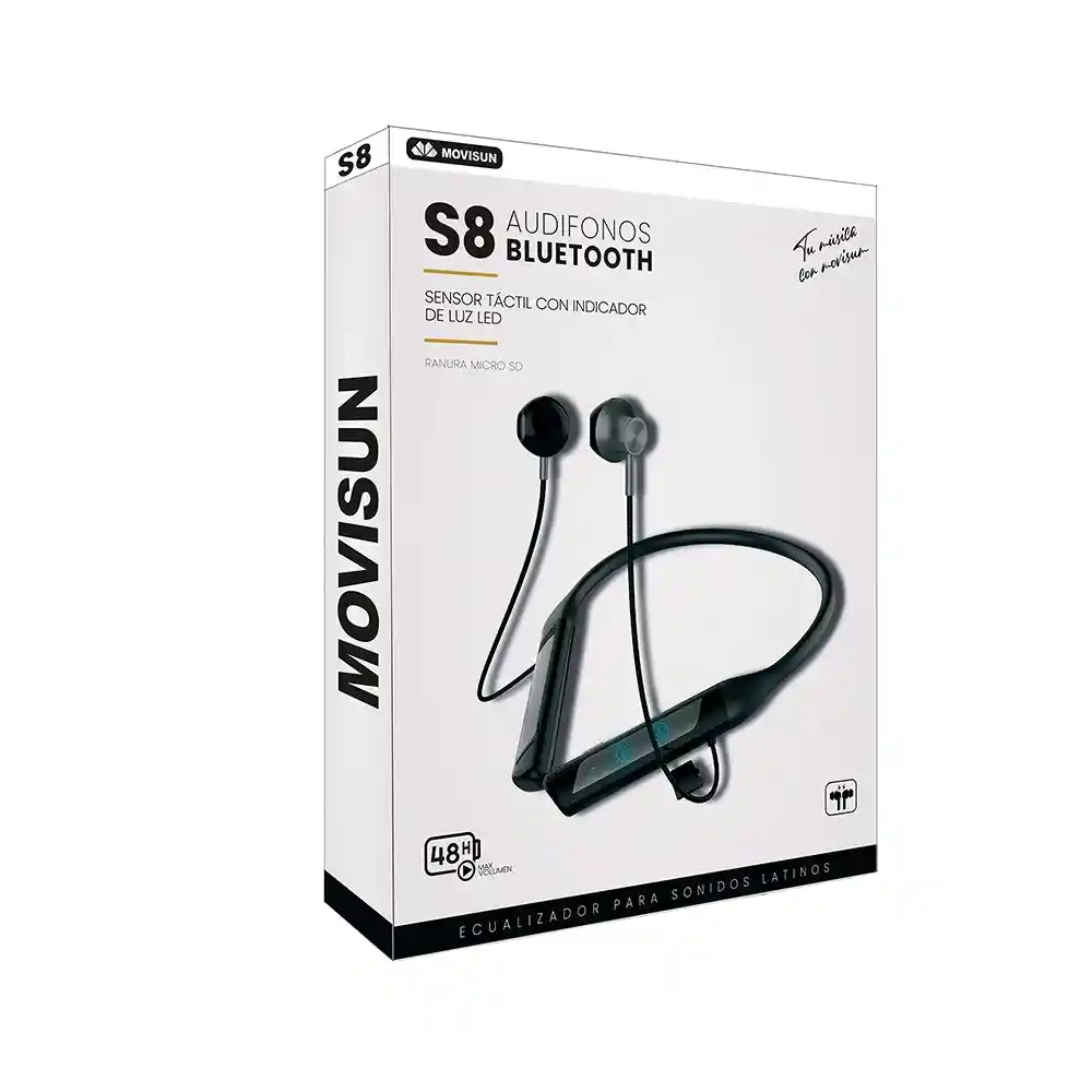 Audifonos Inalámbricos Bluetooth Movisun S8 Sensor Táctil