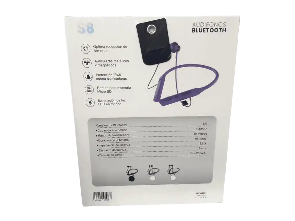 Audifonos Inalámbricos Bluetooth Movisun S8 Sensor Táctil