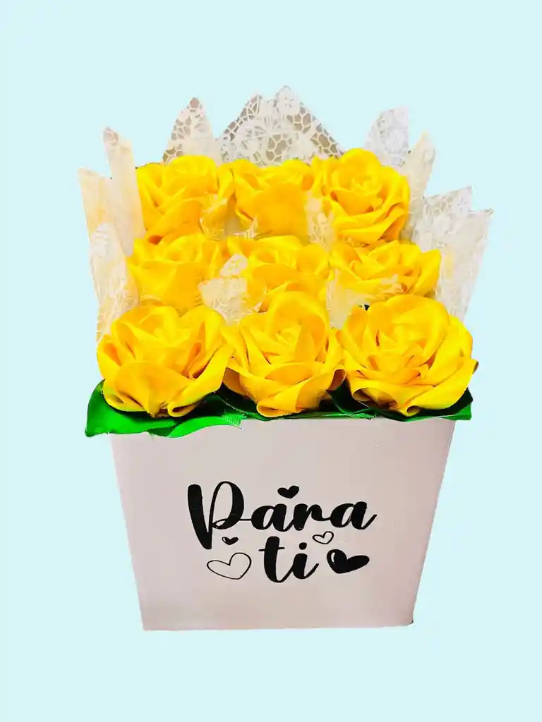 Regalo Esperanza Especial Caja De Rosas Amarillas Eternas - Flores Inmortalizadas - Flores Eternas Feliz Dia - Feliz Cumpleaños - Amigos -persona Especial