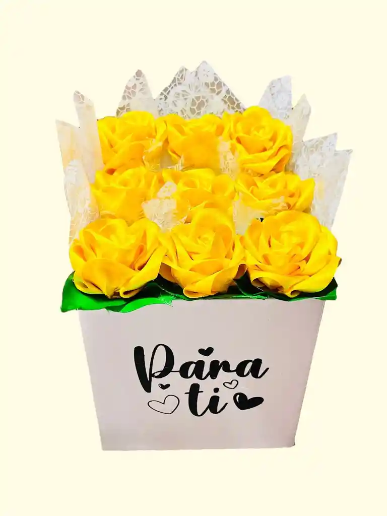 Regalo Esperanza Especial Caja De Rosas Amarillas Eternas - Flores Inmortalizadas - Flores Eternas Feliz Dia - Feliz Cumpleaños - Amigos -persona Especial