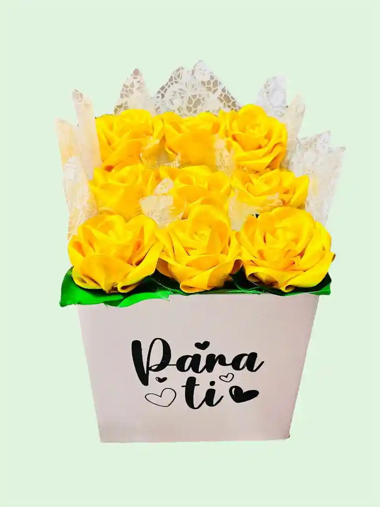 Regalo Esperanza Especial Caja De Rosas Amarillas Eternas - Flores Inmortalizadas - Flores Eternas Feliz Dia - Feliz Cumpleaños - Amigos -persona Especial