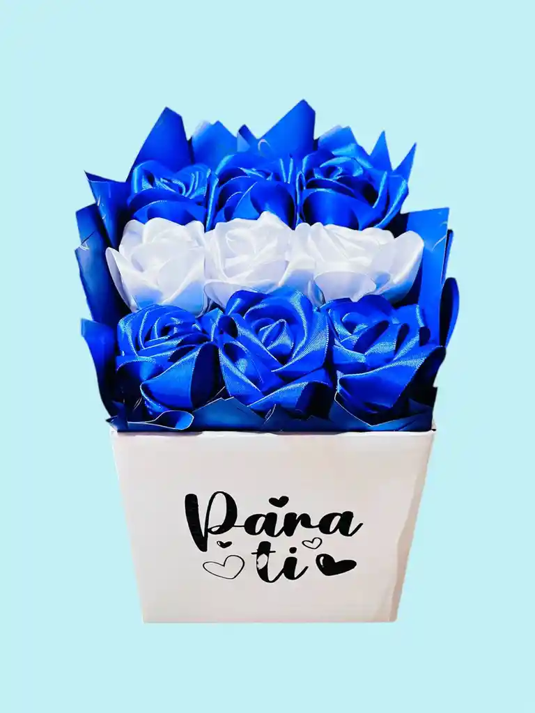 Regalo Alegria Especial Caja De Rosas Azules Eternas - Flores Inmortalizadas - Flores Eternas Feliz Dia - Feliz Cumpleaños - Amigos -persona Especial