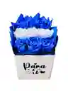 Regalo Alegria Especial Caja De Rosas Azules Eternas - Flores Inmortalizadas - Flores Eternas Feliz Dia - Feliz Cumpleaños - Amigos -persona Especial