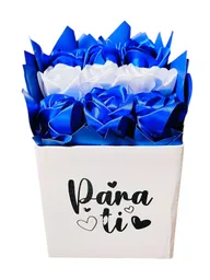 Regalo Alegria Especial Caja De Rosas Azules Eternas - Flores Inmortalizadas - Flores Eternas Feliz Dia - Feliz Cumpleaños - Amigos -persona Especial