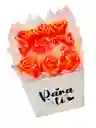 Regalo Para Princesas Especial Caja De Rosas Eternas Color Naranja - Flores Inmortalizadas - Flores Eternas Feliz Dia - Feliz Cumpleaños - Amigos -persona Especial