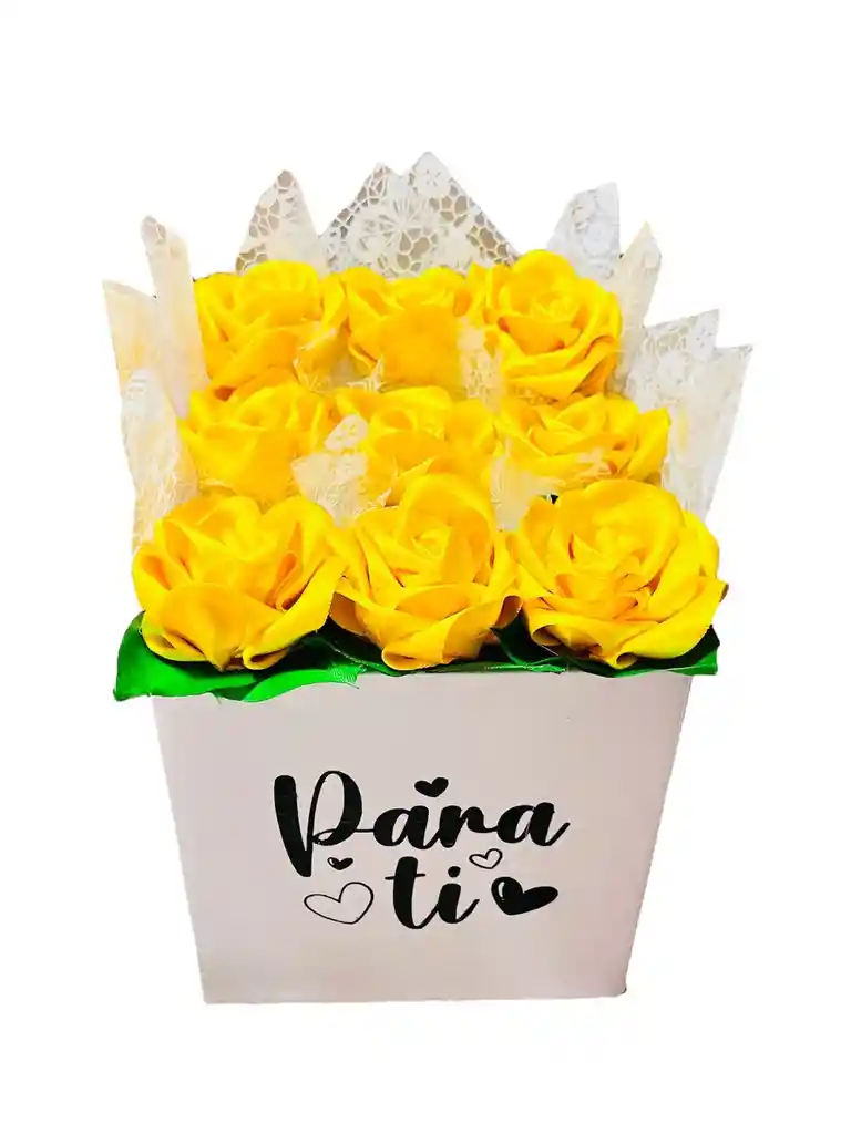 Regalo Para Princesas Especial Caja De Rosas Eternas Color Amarilla - Flores Inmortalizadas - Flores Eternas Feliz Dia - Feliz Cumpleaños - Amigos -persona Especial