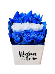 Regalo Para Princesas Especial Caja De Rosas Eternas Color Azul - Flores Inmortalizadas - Flores Eternas Feliz Dia - Feliz Cumpleaños - Amigos -persona Especial