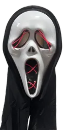 Halloween Mascara Scream El Grito Con Capucha Y Luz Led