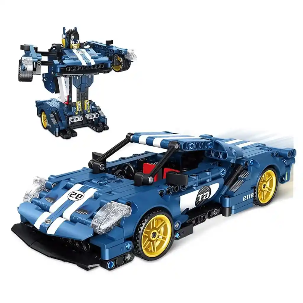 Qlt Blocks Transformer Robot Carro De Carrera 609 Piezas Armable