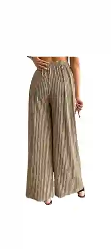 Pantalon Palazzo Rayas Plisado