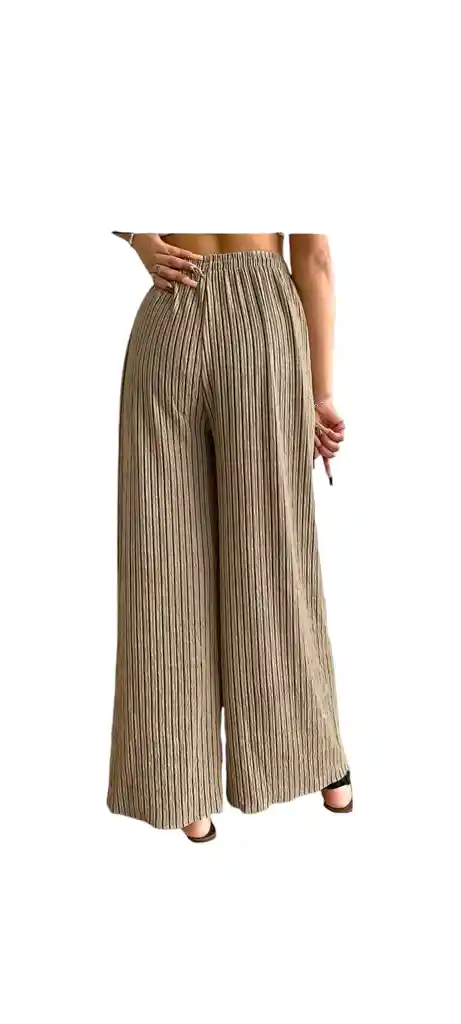 Pantalon Palazzo Rayas Plisado