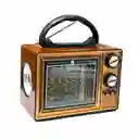 Radio Diseño Antiguo Recargable, Am, Fm, Sw Bluetooth, Usb, Sd, Linterna, Power Bank- Ginebra Ktf-1487