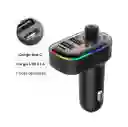 Transmisor Bluetooth De Cigarrera / Modulador Bluetooth Vehicular Fm, Cargador Tipo C Y Usb