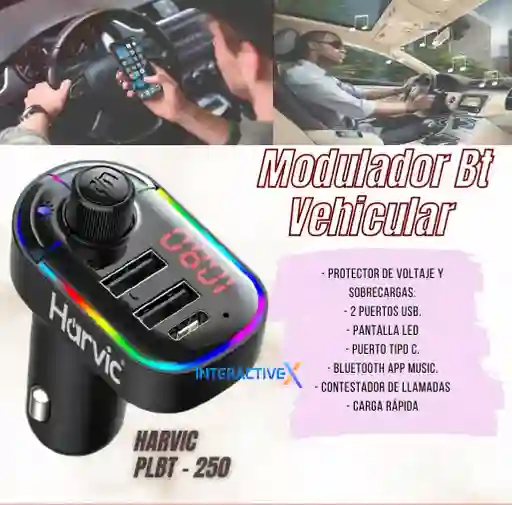 Transmisor Bluetooth De Cigarrera / Modulador Bluetooth Vehicular Fm, Cargador Tipo C Y Usb