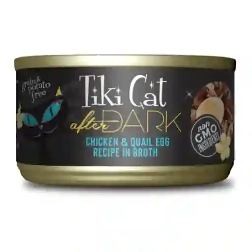 Lata Tiki Cat After Dark Chicken Quall Egg Reciper In Broth 80 Gr