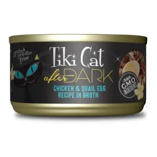 Lata Tiki Cat After Dark Chicken Quall Egg Reciper In Broth 80 Gr