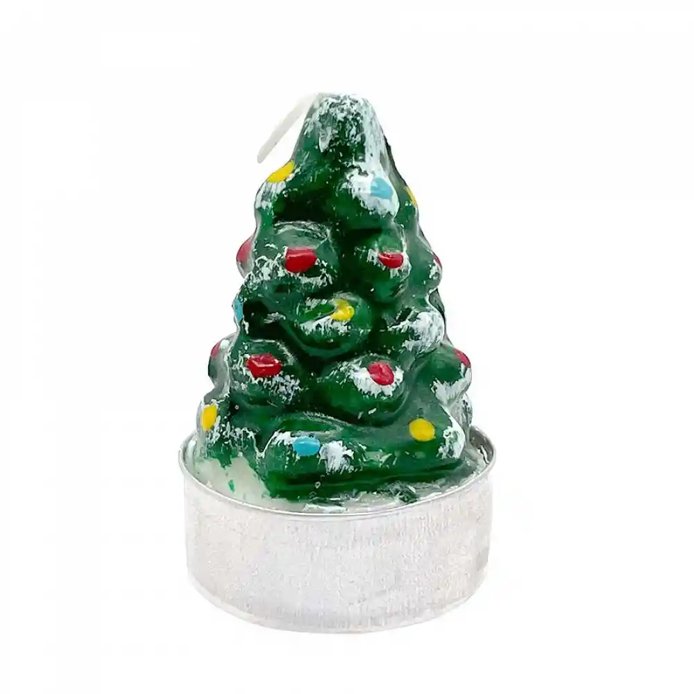 Vela Arbol Navideño Expressions 4 Und 16x6cm Verde Parafina