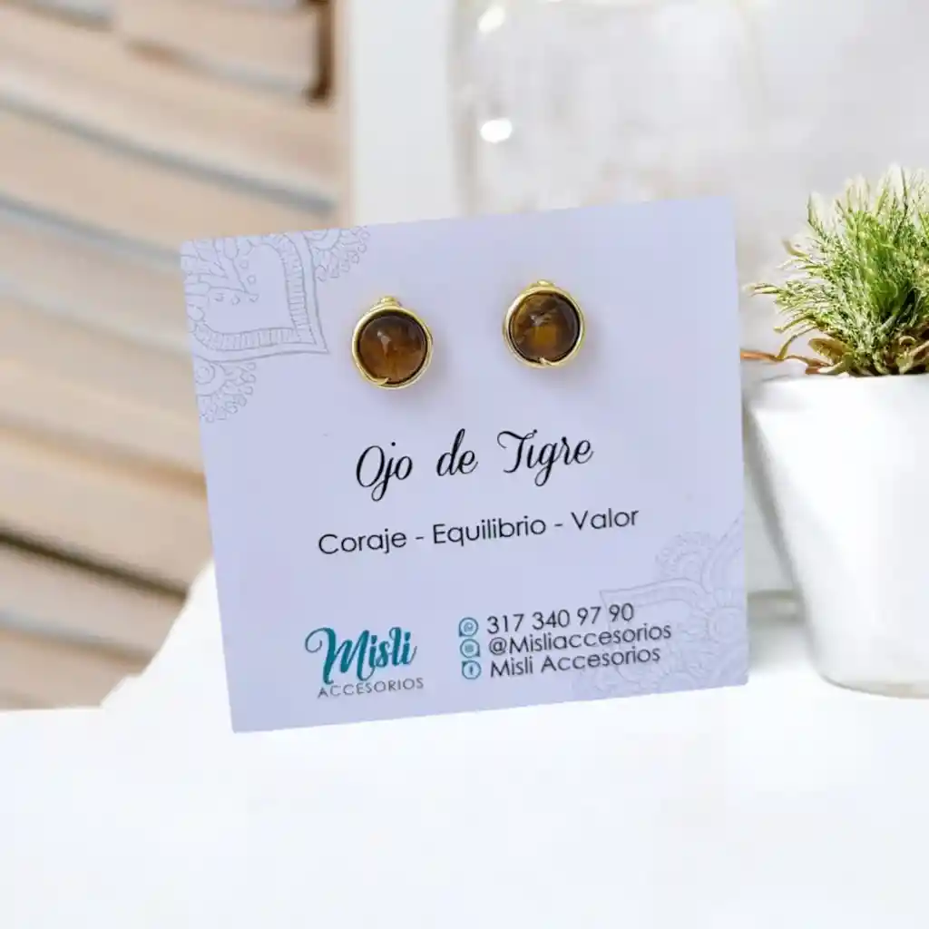 Topos En Piedra / Cuarzo Natural Ojo De Tigre