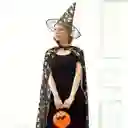 Capa Y Sombrero Para Disfraz De Bruja Perfecto Halloween