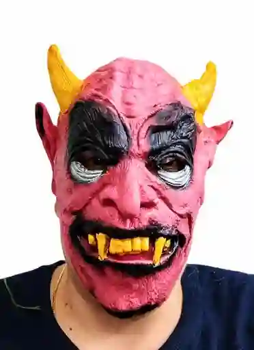Máscara En Latex Halloween Hora Loca