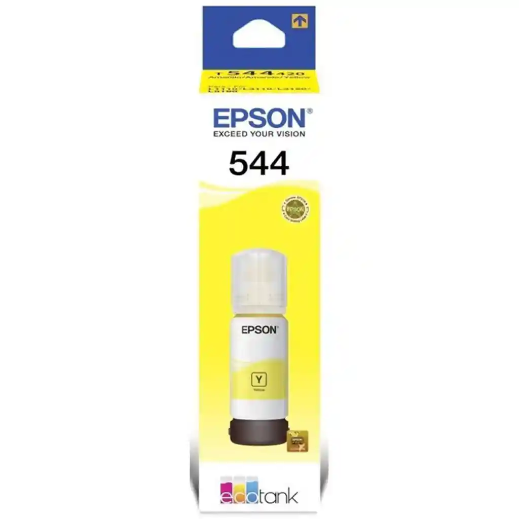 Tinta 544 Epson Para Impresora L1110 L3110 L3150 L5190 Color Amarillo