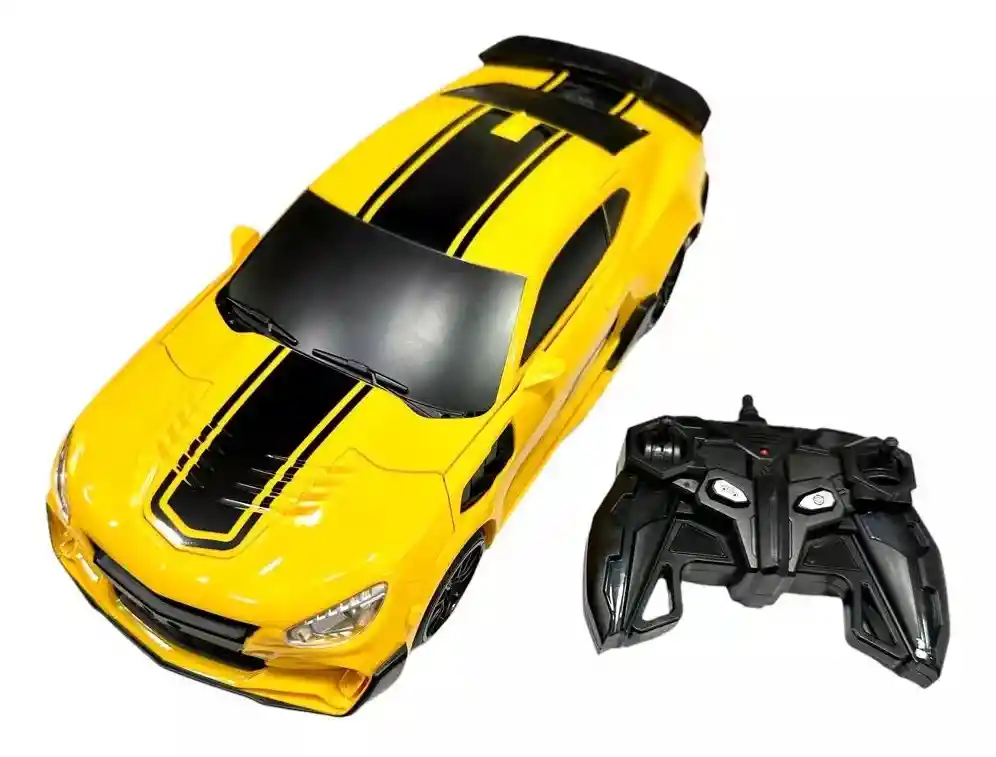 Carro Robot Transformable Bumblebee A Control Remoto Con Sonidos Y Luces